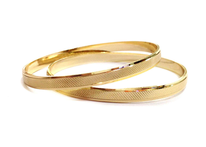 Gold Plated | Diamond Cut Bangles